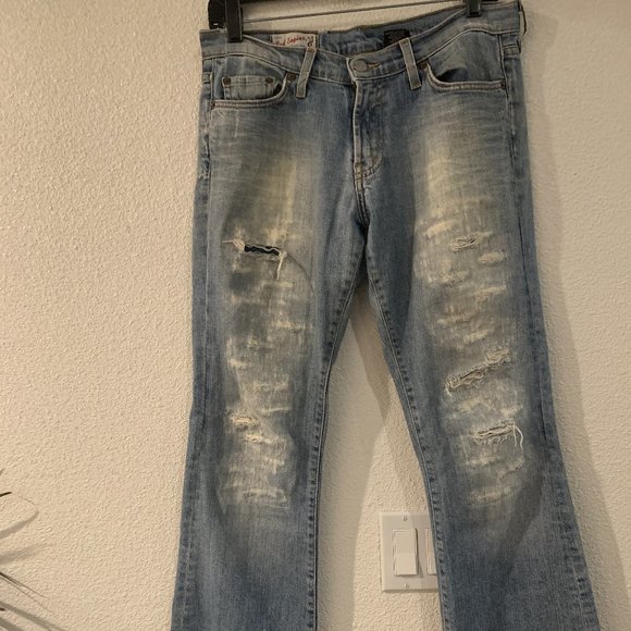 Womens Red Engine vintage distressed jeans size 30 - Picture 1 of 9